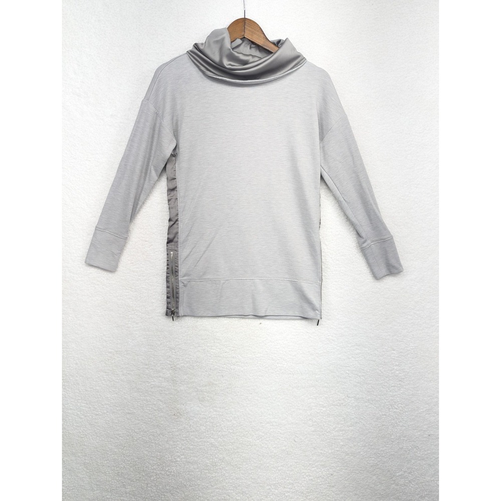 White House Black Market Sweatshirt Gray Tunic‎ Pullover Cowl Long Sleeve XXS